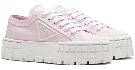 pink prada sneakers|Prada gabardine sneakers pink.